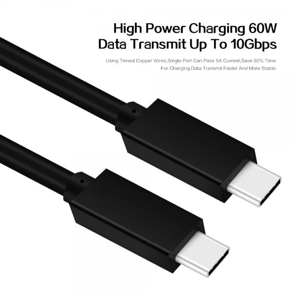 Picture of USB3.1 Gen2 cable 10Gbps 100W TPE(black）